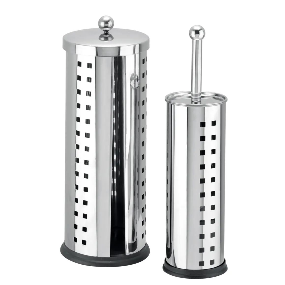 Valblue Ersatzrollenhalter und WC-Bürstengarnitur silber
