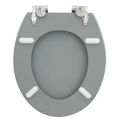 Valblue WC-Sitz Cement Betonoptik MDF-Holzkern Absenkautom. Metallscharn.