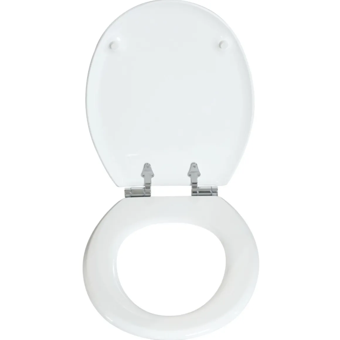 Valblue WC-Sitz Turin weiss, MDF-Holzkern, mit Absenkautomatik, Metallscharniere verchr.