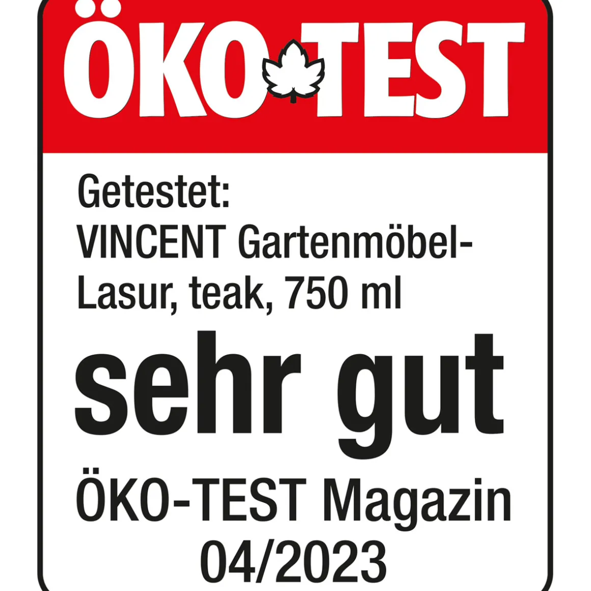 Vincent Gartenmöbel-Lasur Teak 0,75 L