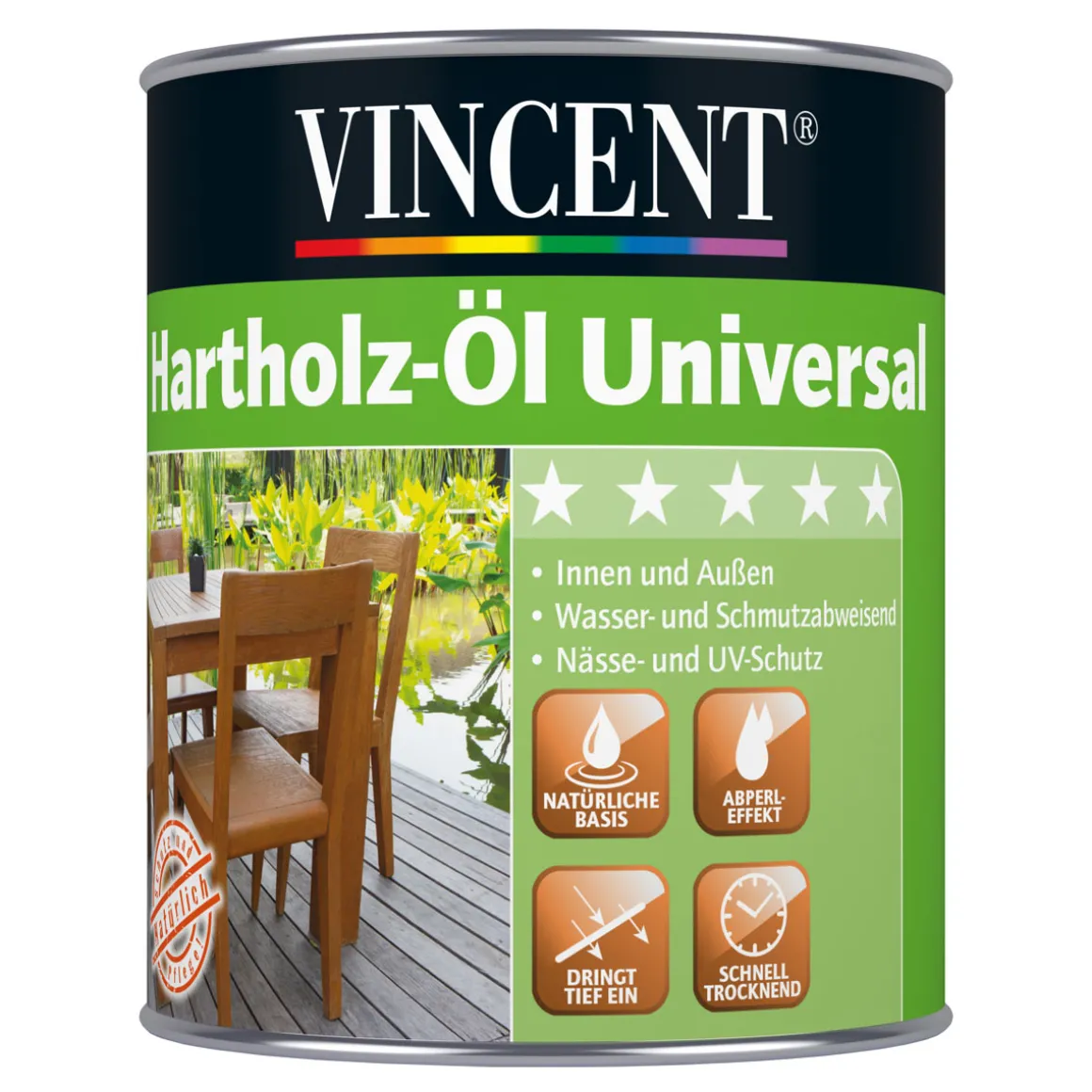Vincent Hartholz-Öl Universal Dunkel 750 ml