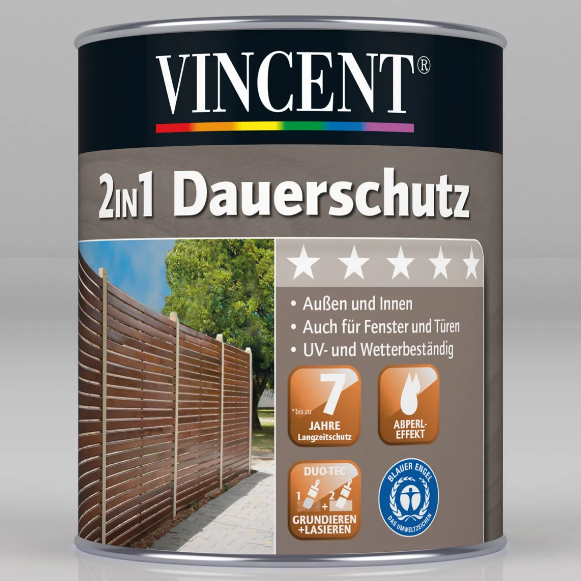 Vincent 2in1 Dauerschutz Teak 0,375 L