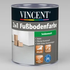 Vincent 2in1 Fußbodenfarbe RAL 7023 Betongrau 2,5 L