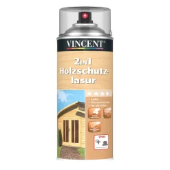 Vincent 2in1 Holzschutzlack Spray teak 500 ml