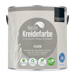 VincentNatura Kreidefarbe Platin matt 2,5 L