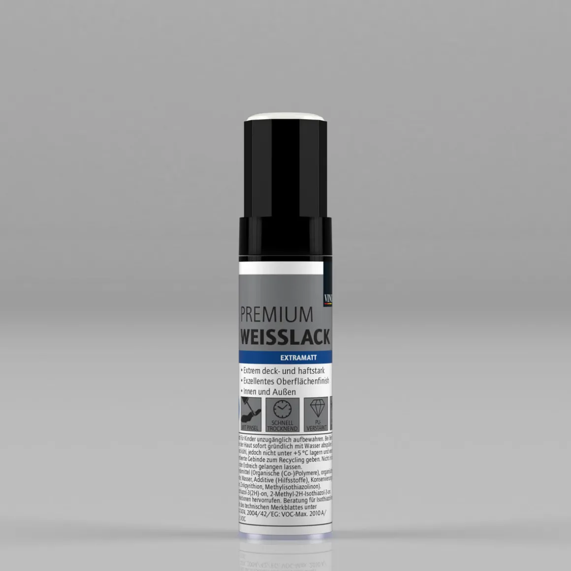 Vincent Premium Weißlack RAL 9001 Cremeweiß matt 12 ml