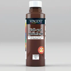 Vincent Voll- und Abtönfarbe dunkelbraun 0,5 L