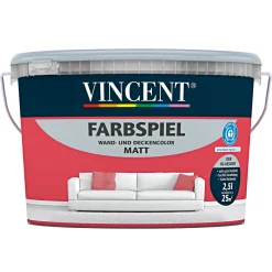 Vincent Wand- und Deckenfarbe Farbspiel Rubina matt 2,5 L