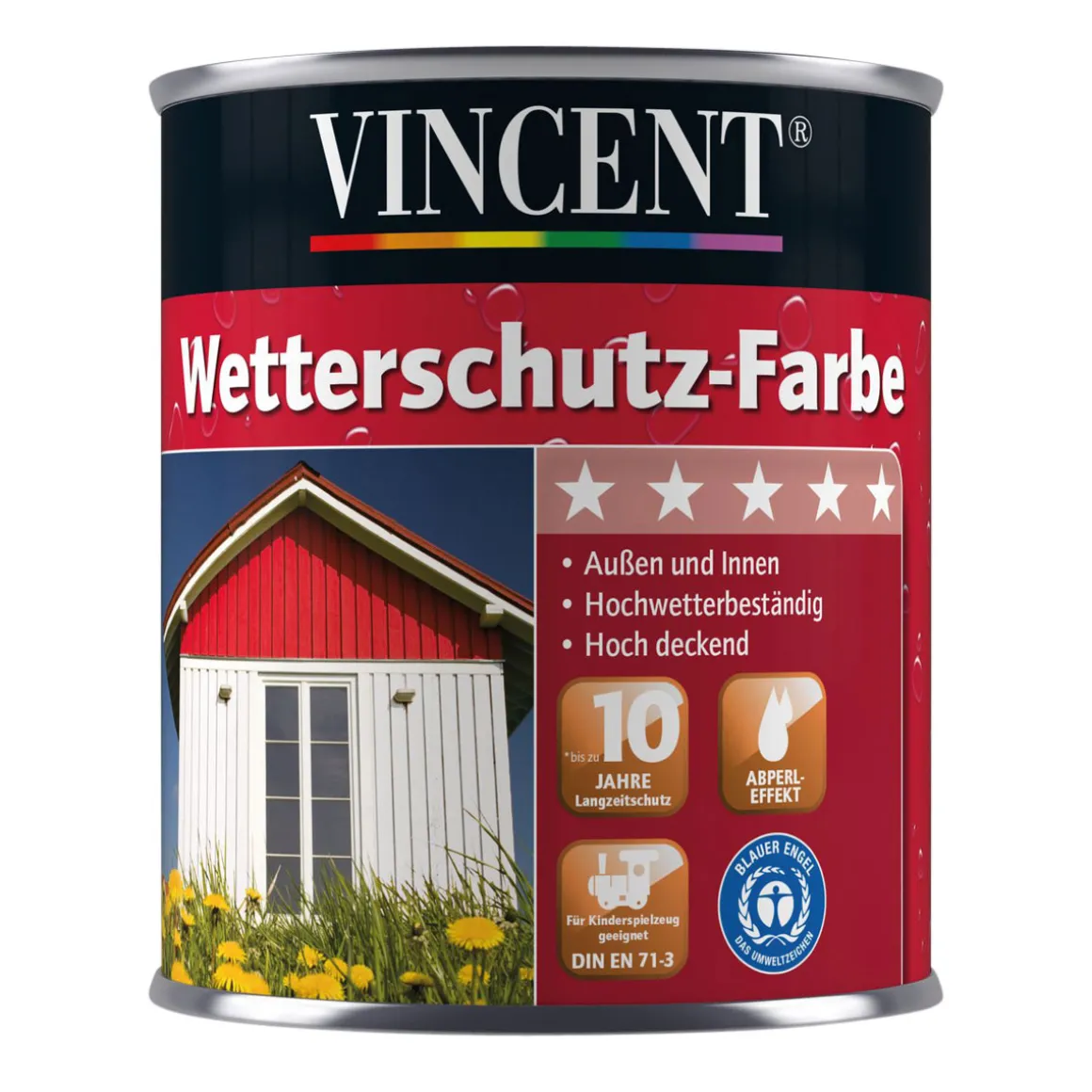 Vincent Wetterschutzfarbe Schokobraun 2,5 L