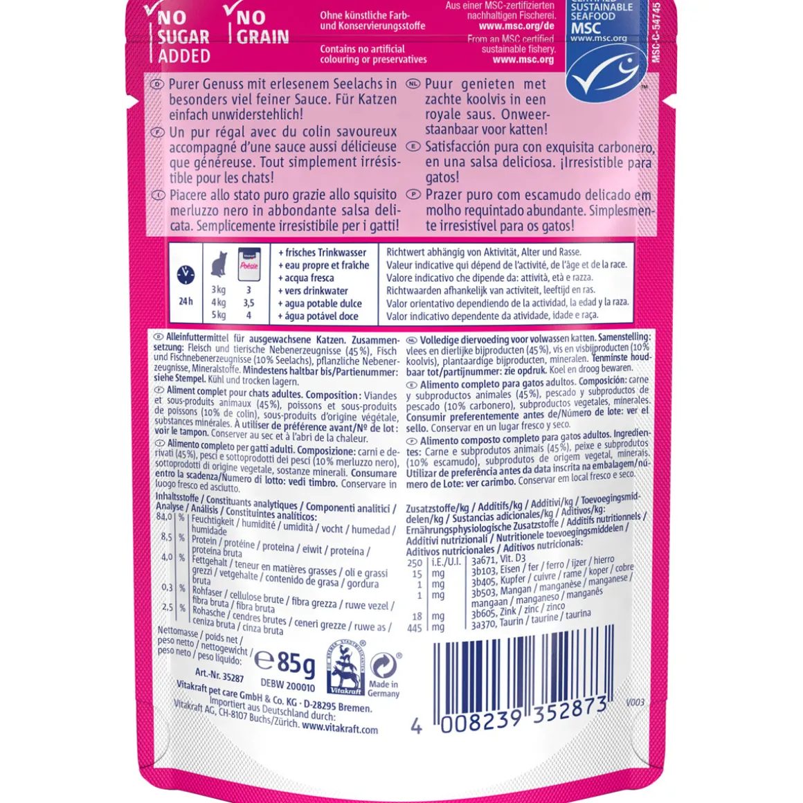 VitakraftPoesie Delice Sauce Pouch Seelachs 85 g