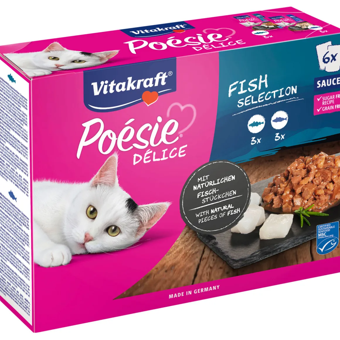 VitakraftPoesie DeliSauce Multipack Fisch 6 x 85g