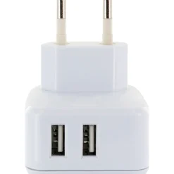 230 V Ladeadapter 2xUSB 2,4 A weiss
