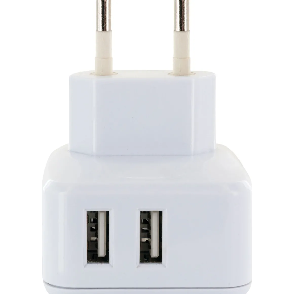 230 V Ladeadapter 2xUSB 2,4 A weiss