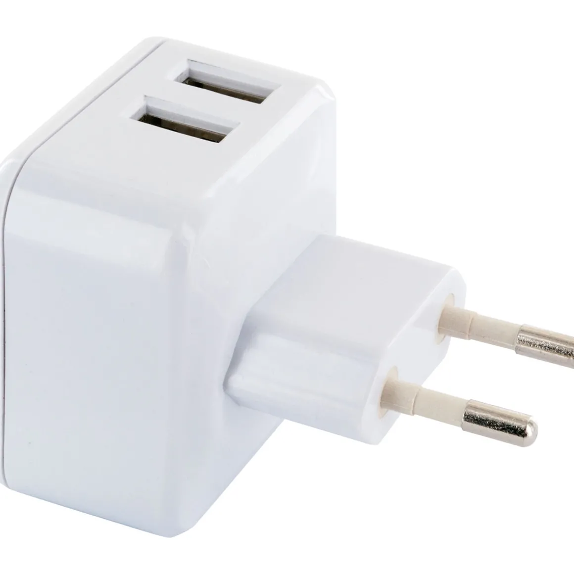 230 V Ladeadapter 2xUSB 2,4 A weiss