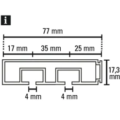 Vorhangschiene GE 2 120cm weiß