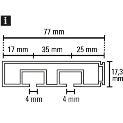 Vorhangschiene GE 2 250cm weiß