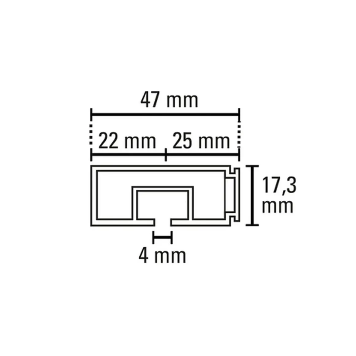 Vorhangschiene GE 1 250cm weiß