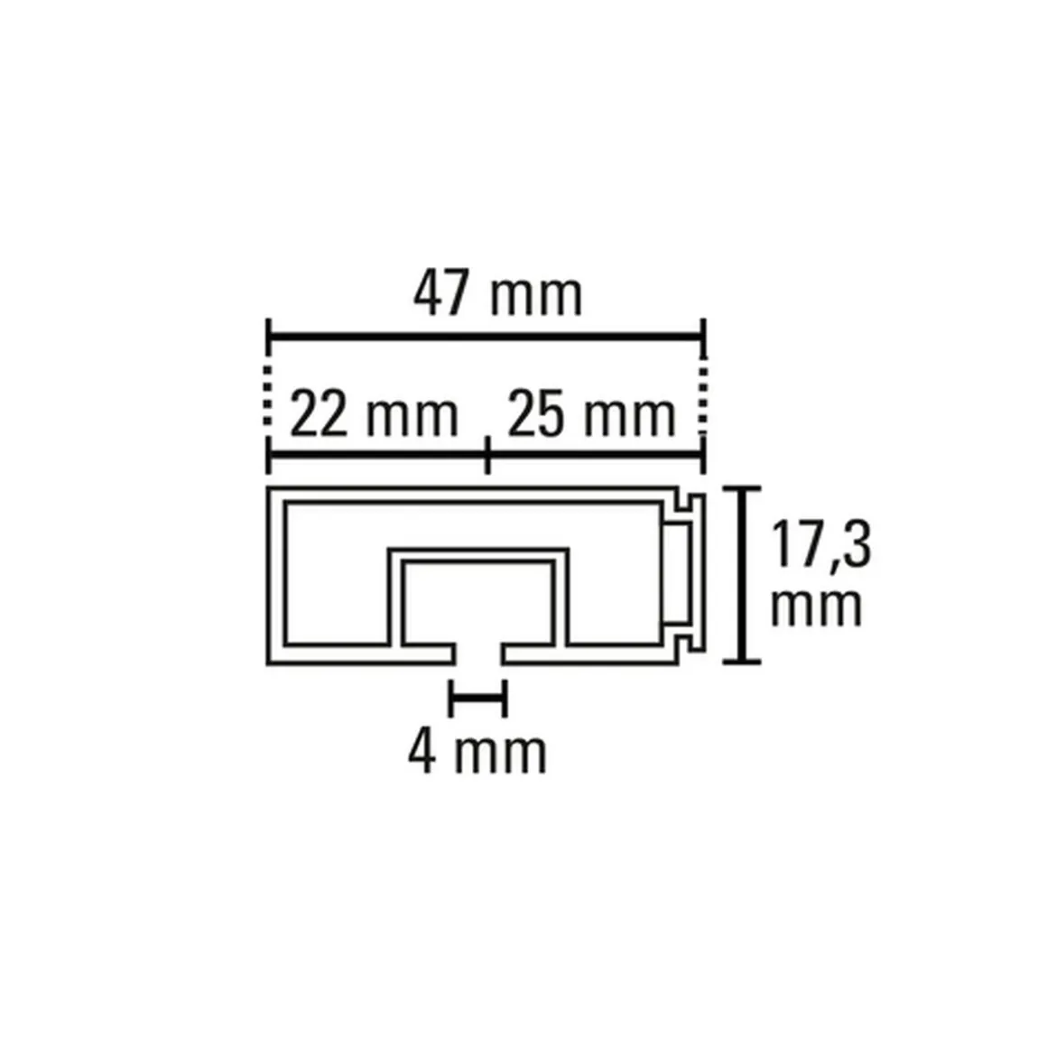 Vorhangschiene GE 1 210cm weiß