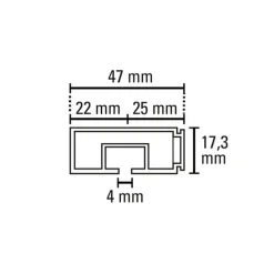 Vorhangschiene GE 1 120cm weiß