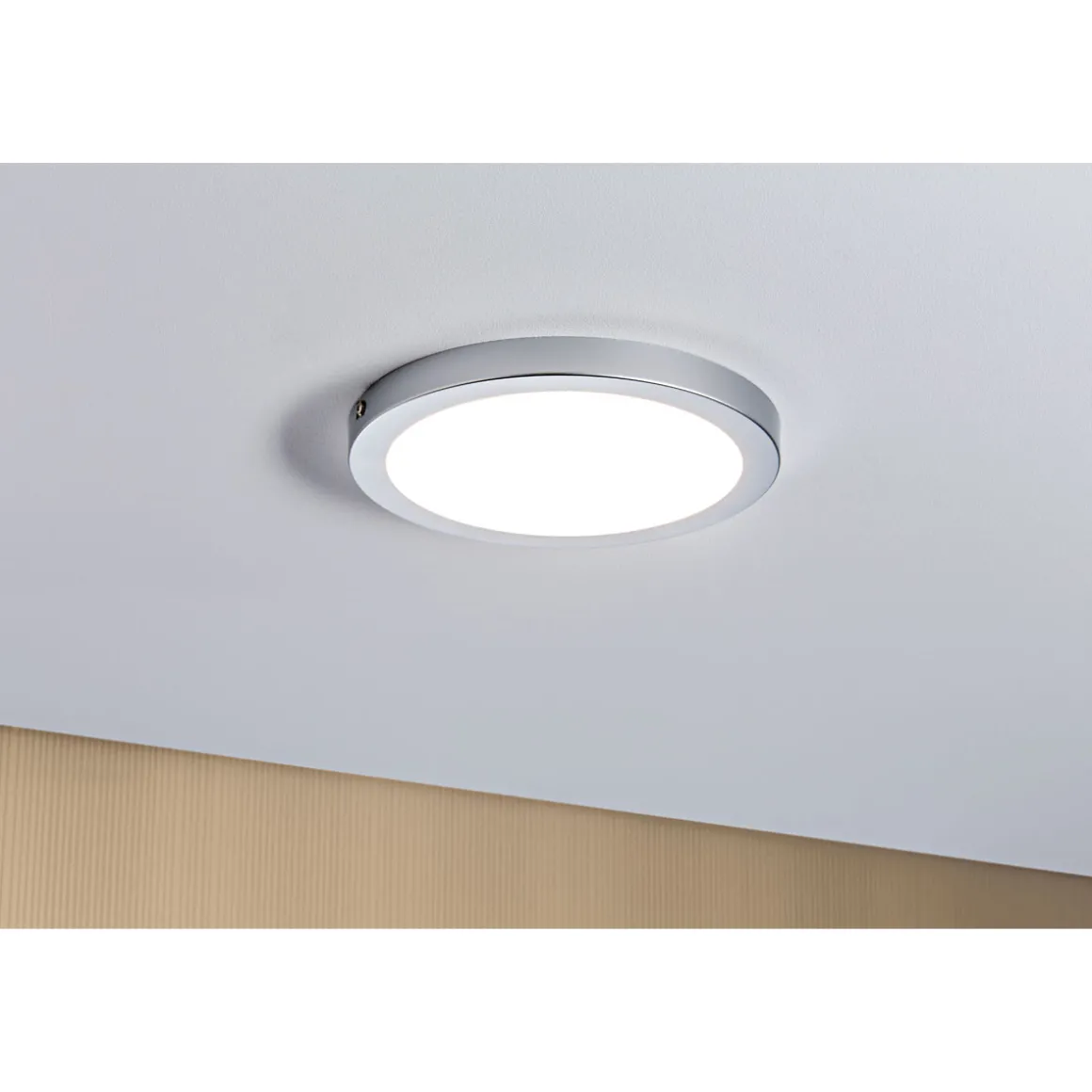 WallCeiling Atria LED-Panel 220 mm15W 4000K Chrom matt 230V Kunststoff