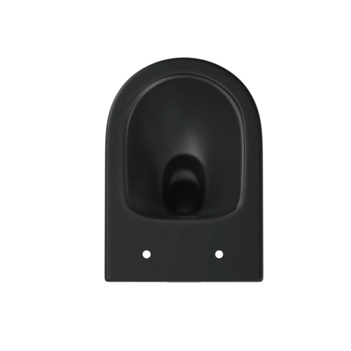 Wand-WC-Set Nakia mattschwarz spuelrand-los inkl. Deckel m. Absenkautomatik