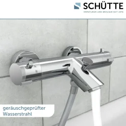 Wannenthermostat London, chrom, 1/2Verbruehschutz und Wassersparfunktion