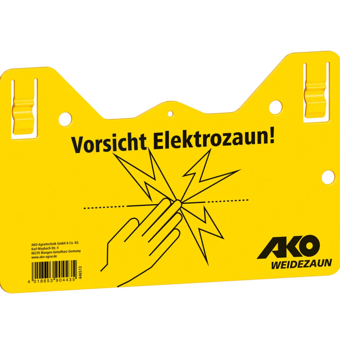 Warnschild beschriftet 26 x 15 cm gelb