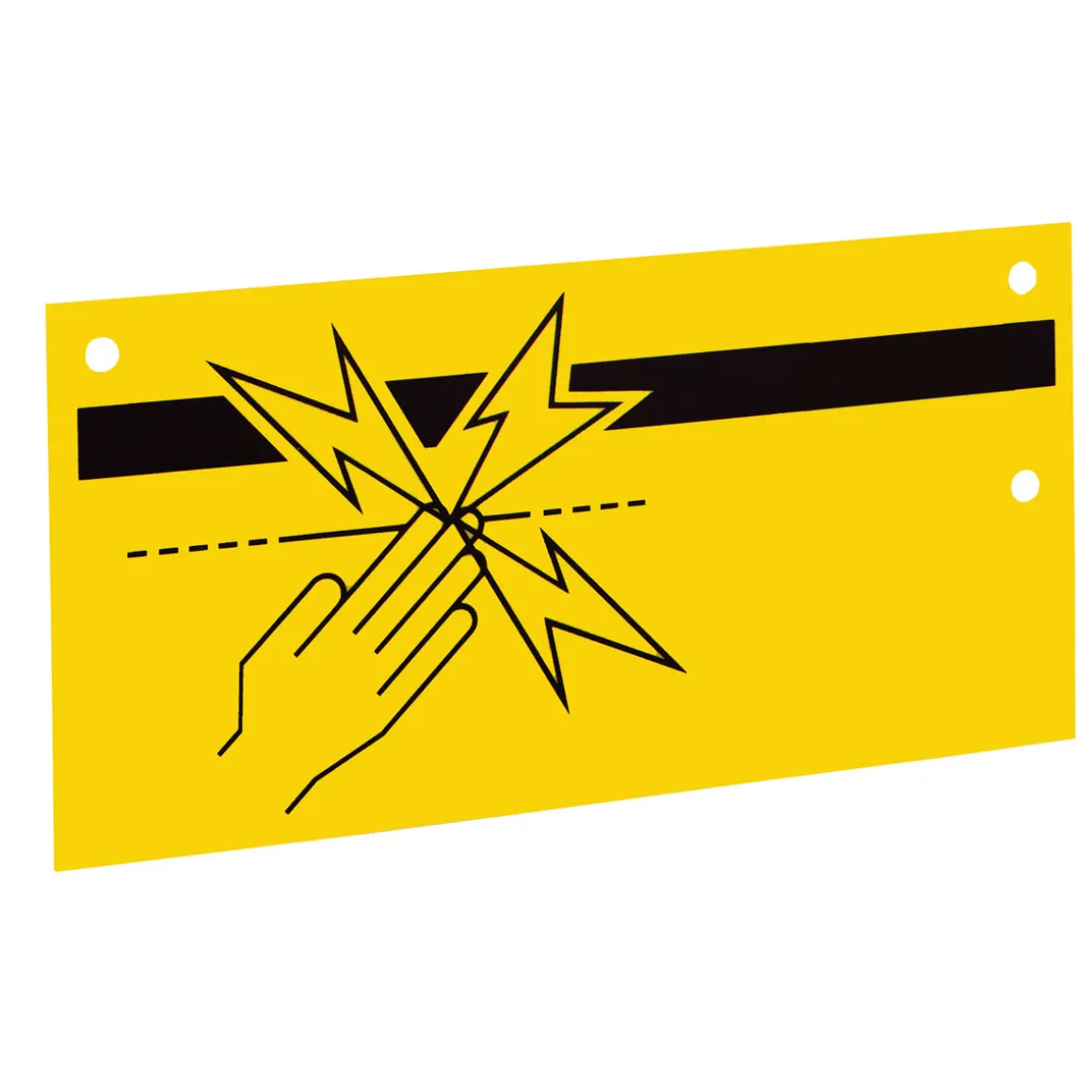 Warnschild für Elektrozaun 10 x 20 cm gelb