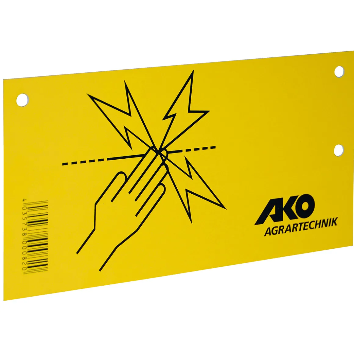 Warnschild für Elektrozaun 10 x 20 cm gelb