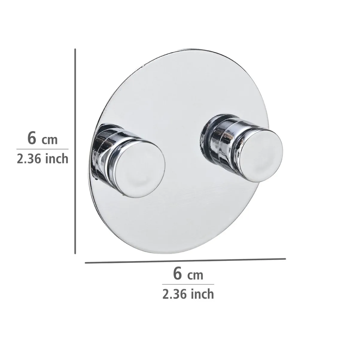 Wenko Adapter Duo Chrom Befestigen ohne bohren Turbo-Loc
