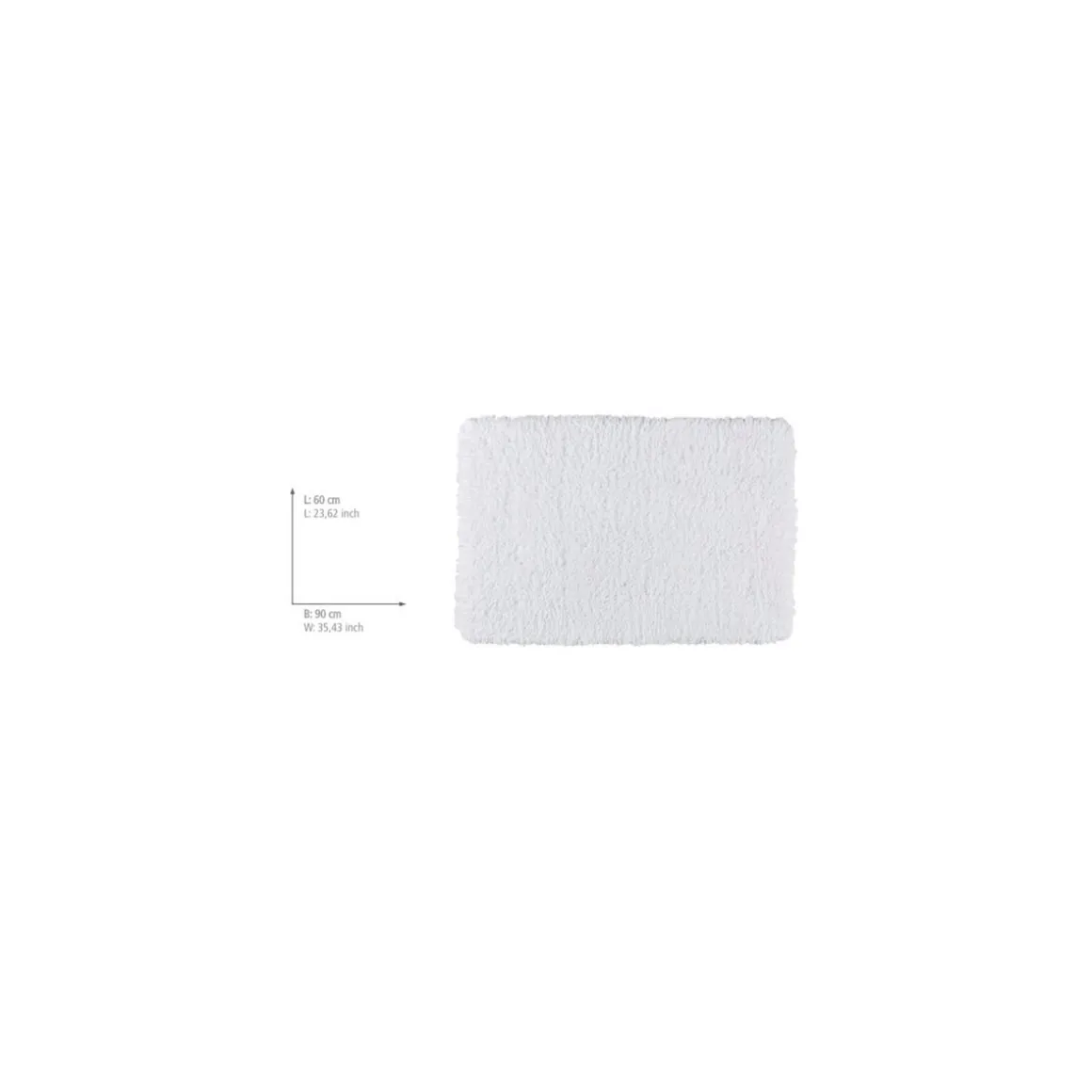 Wenko Badteppich Belize weiß 60 x 90 cm Mikrofaser
