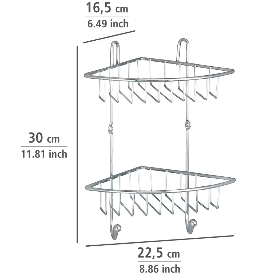 Wenko Eckregal Milano mit 2 Etagen