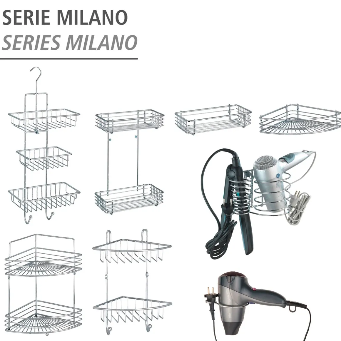Wenko Eckregal Milano mit 2 Etagen