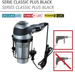 Wenko Haartrocknerhalter Classic Plus Black