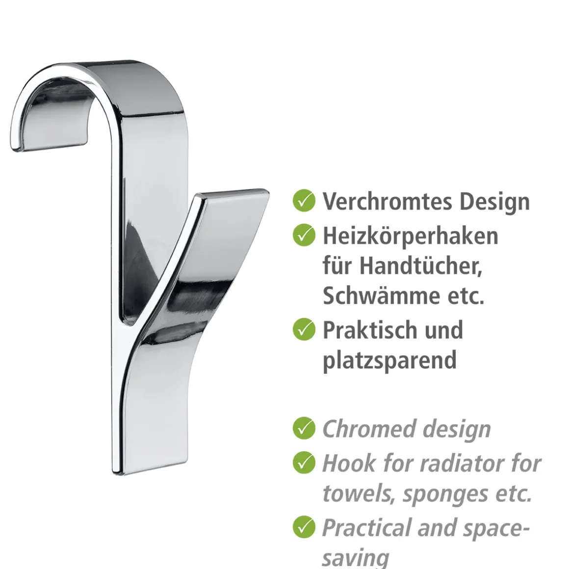 Wenko Haken für Handtuchheizkörper chrom 2er Set
