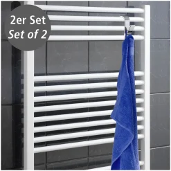 Wenko Haken für Handtuchheizkörper chrom 2er Set