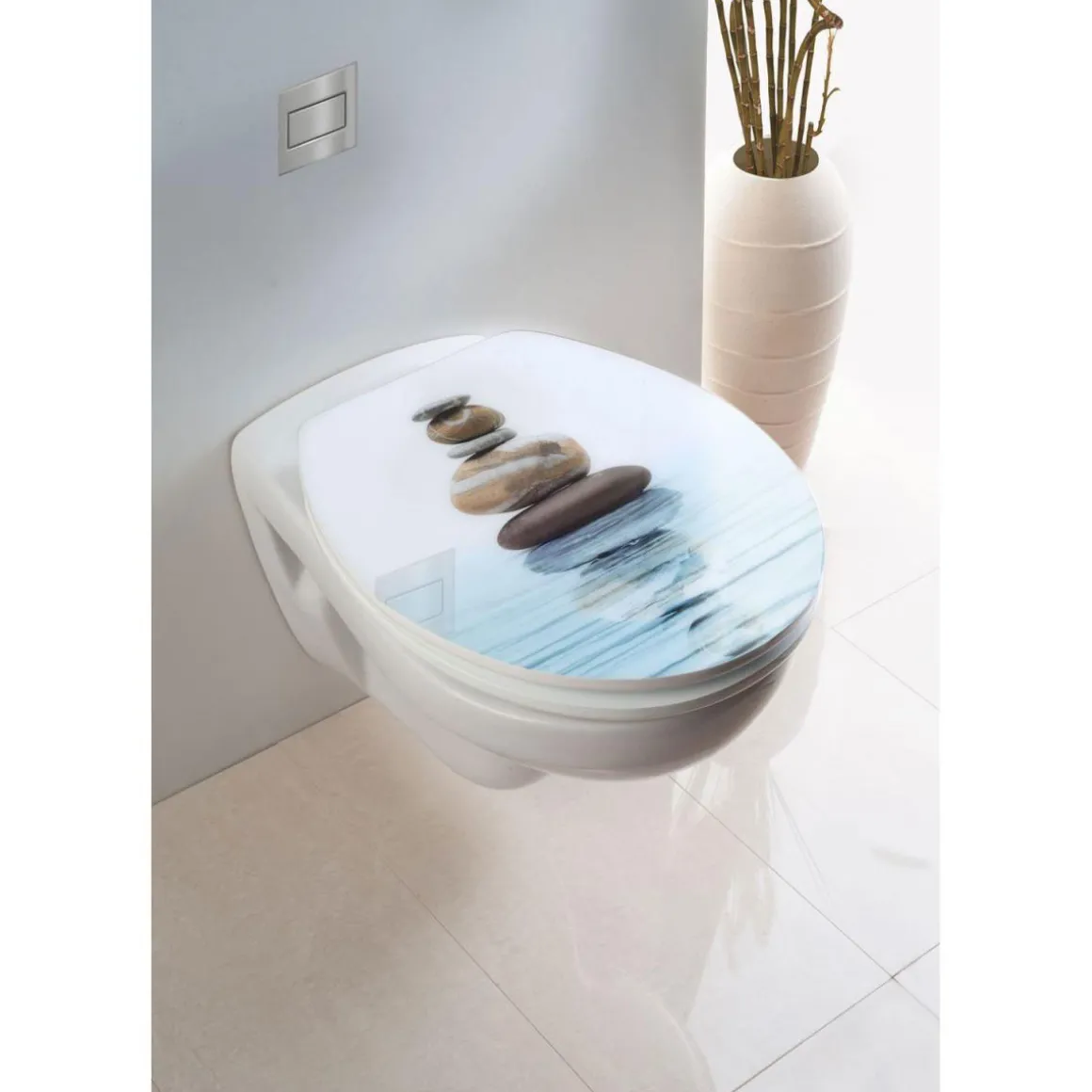 Wenko Premium WC-Sitz Meditation antibakteriell mit Absenkautomatik