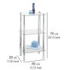 Wenko Regal Yago viereckig mit 3 Glasablagen