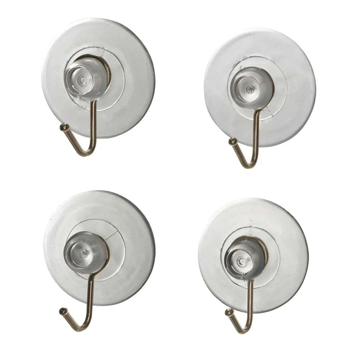 Wenko Saughaken Nickel transparent 4er Set