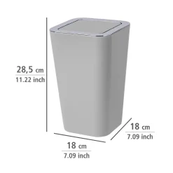 Wenko Schwingdeckeleimer Candy grau 6 L