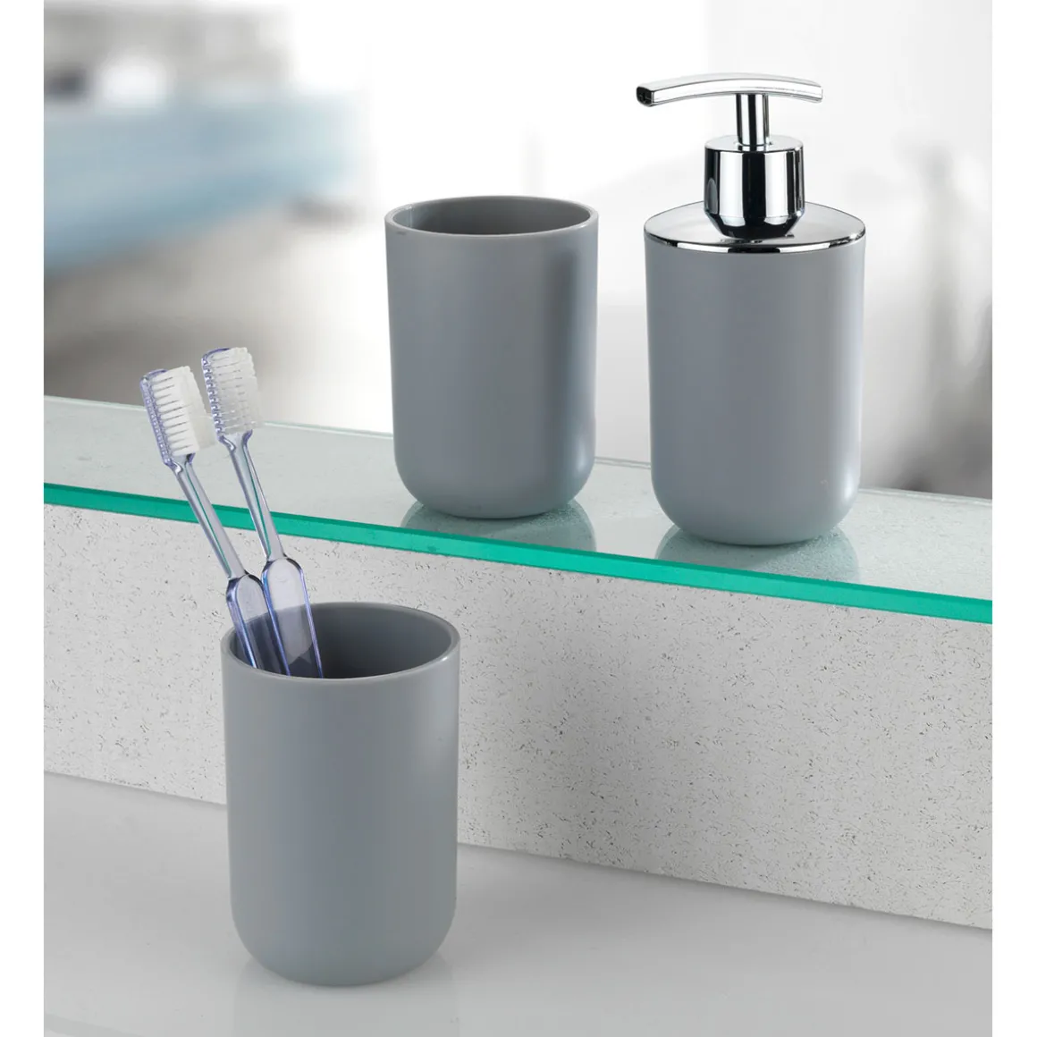 Wenko Seifenspender Brasil grau 320 ml