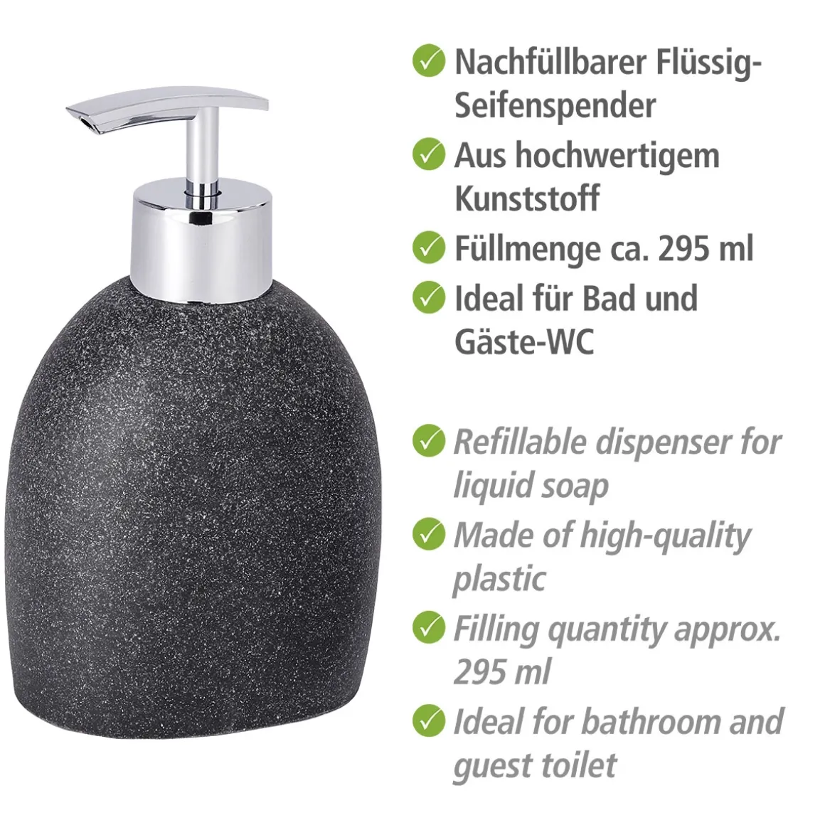 Wenko Seifenspender Puro anthrazit ca 295 ml