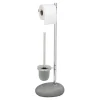 Wenko Stand WC-Garnitur Pebble Stone grau