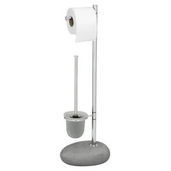 Wenko Stand WC-Garnitur Pebble Stone grau