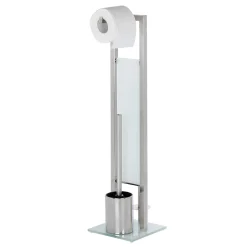 Wenko Stand WC-Garnitur Rivalta Edelstahl matt