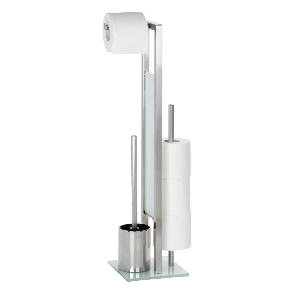 Wenko Stand WC-Garnitur Rivalta Edelstahl matt