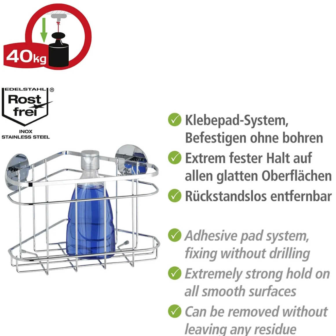 Wenko Turbo-Loc Eckablage
