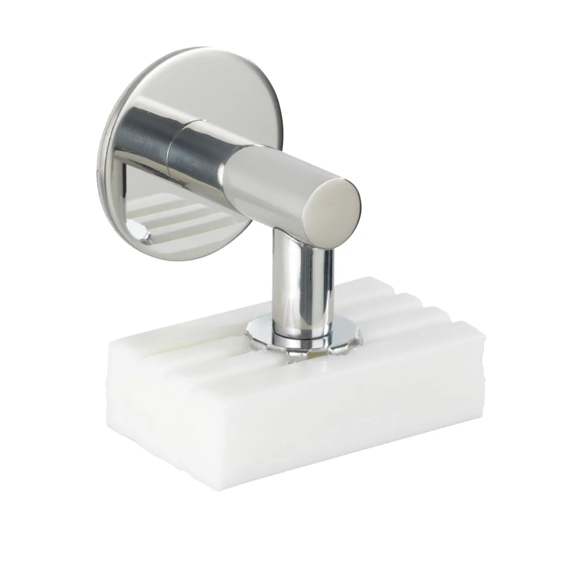 WenkoTurbo-Loc Edelstahl Magnetseifenhalter glänzend Seifenhalter mit Magnet und Turbo-Loc Wandbefestigung zum Ankleben