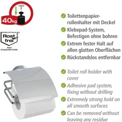 Wenko Turbo-Loc Toilettenpapierhalter Cover