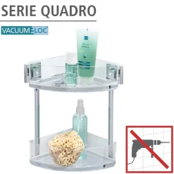 Wenko Vacuum-Loc Eckregal Quadro 2 Etagen